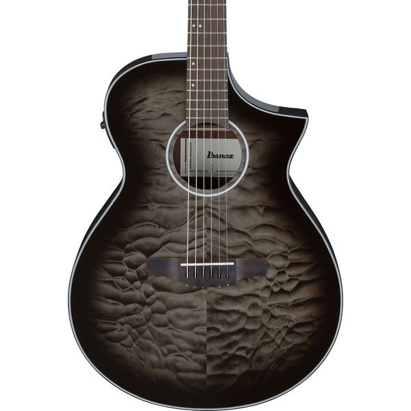 Ibanez AEWC16QATKH Western Guitar Transparent Black Sunburst Gloss