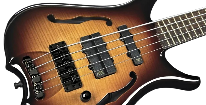 Warwick Masterbuilt Infinity, Flamed Maple, 5-String - Vintage Sunburst Transparent High Polish