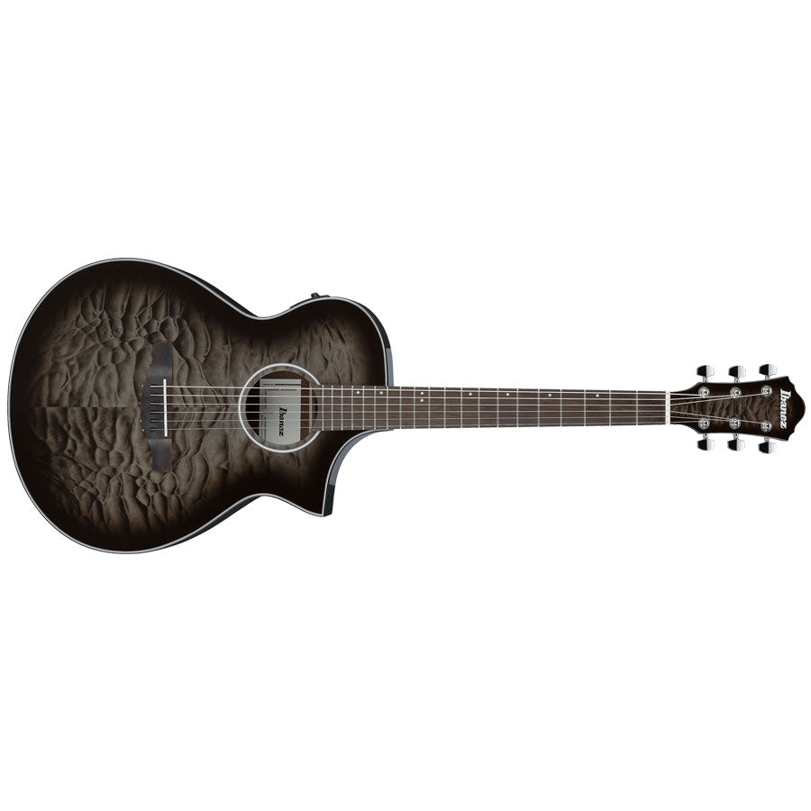 Ibanez AEWC16QATKH Western Guitar Transparent Black Sunburst Gloss