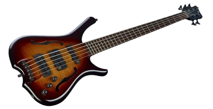 Warwick Masterbuilt Infinity, Flamed Maple, 5-String - Vintage Sunburst Transparent High Polish