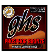 GHS 615GHS 12-String Set Phosphor Bronze Acoustic Guitar String - 11 - 48 Gauge Light