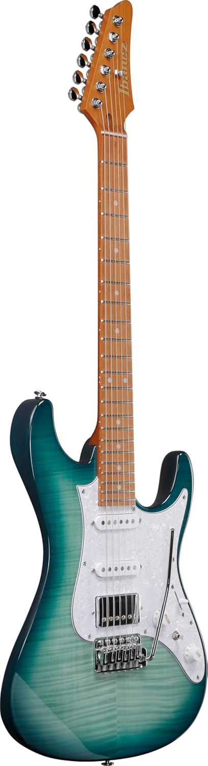 Ibanez AZ22S1FTXB Solid Body Electric Guitar - Transparent Turquoise Burst