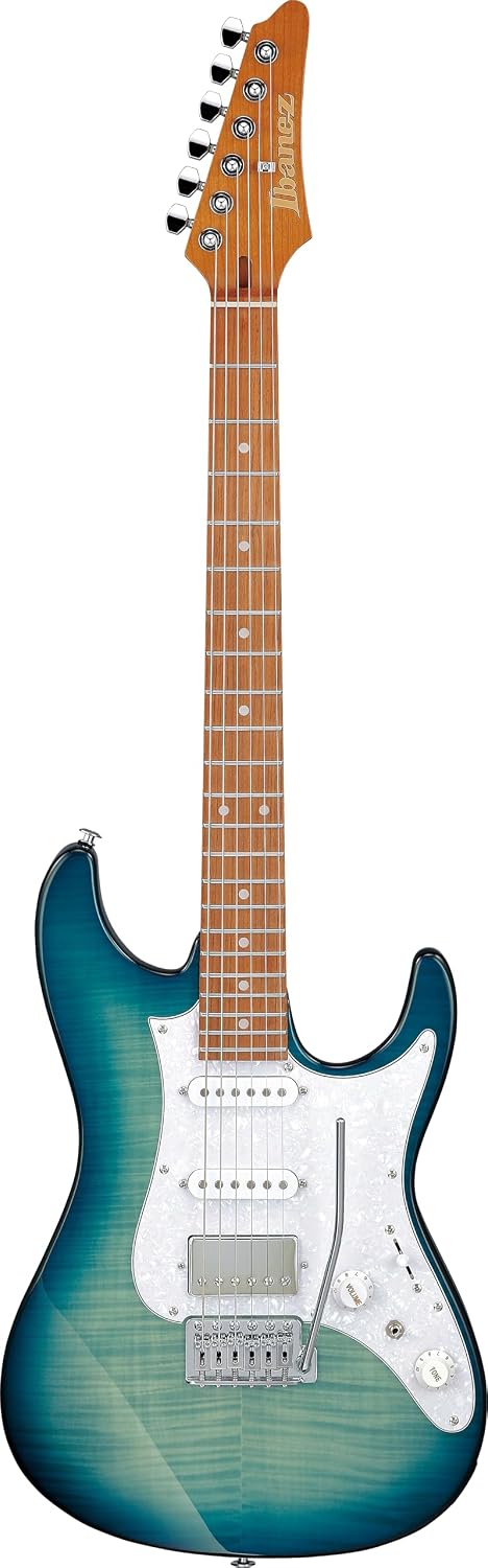 Ibanez AZ22S1FTXB Solid Body Electric Guitar - Transparent Turquoise Burst
