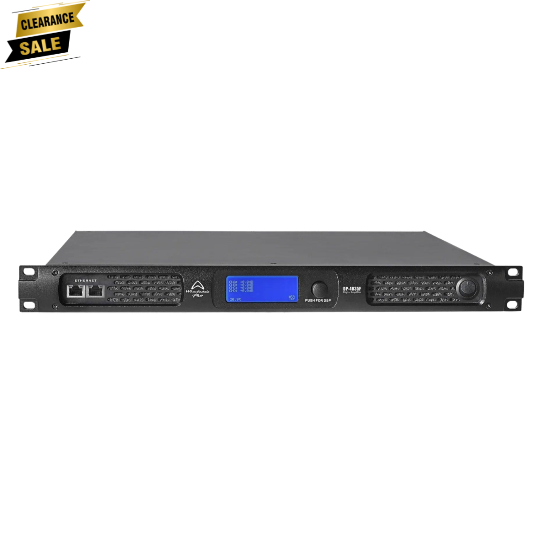 Wharfedale Pro DP4035F Power Amplifier 2x2020W @4Ohm with internal DSP, FIR Filters, 2 x Ethernet connectors