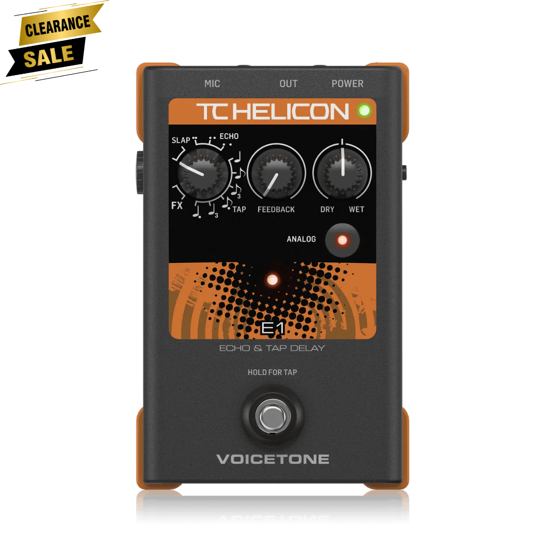 TC Helicon VOICETONE E1 Stompbox For Compelling Vocal Echo Effects