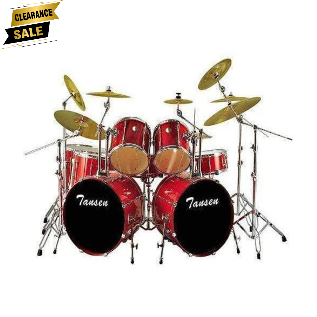Tansen JBM-0004 7-Piece Birch shell Drum set -Red
