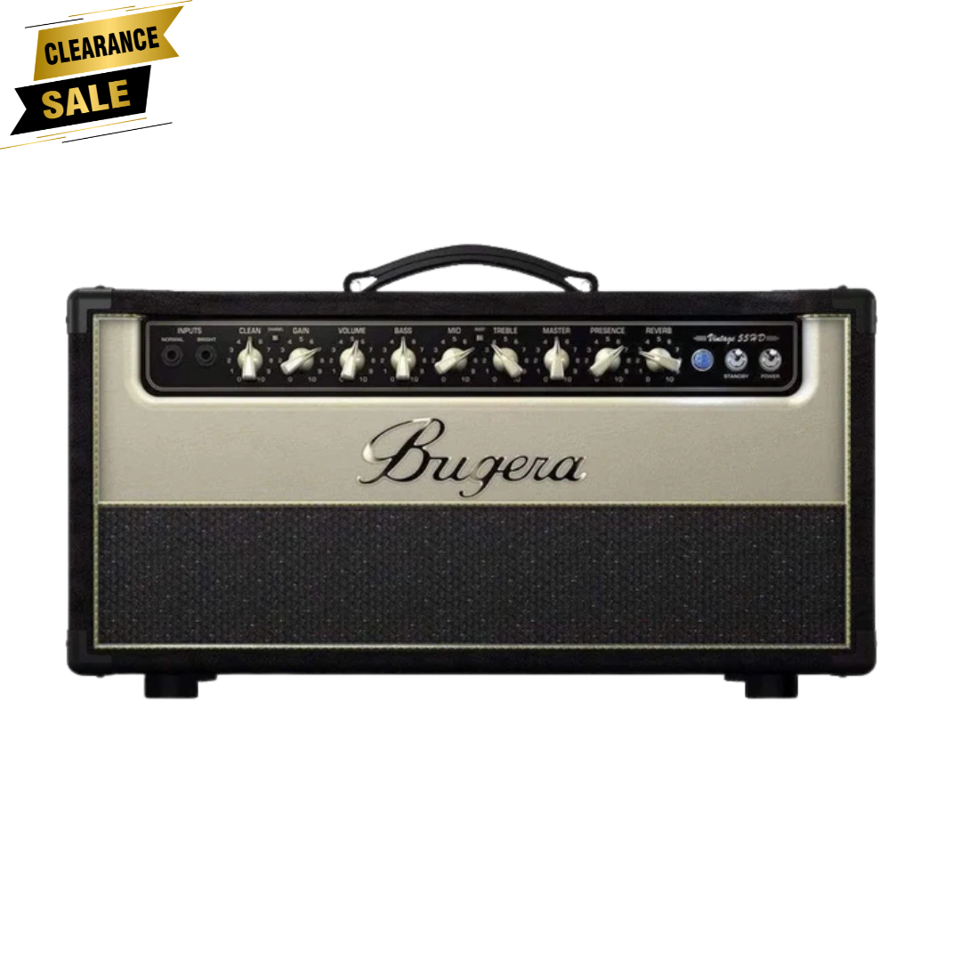Bugera V55HD 55W Vintage 2-Channel Tube Amplifier Head with INFINIUM Tube Life Multiplier and Reverb