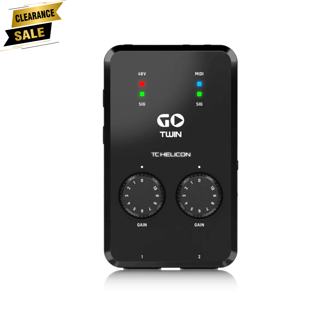 TC-Helicon GO TWIN 2-channel Audio/MIDI Interface for Mobile Devices