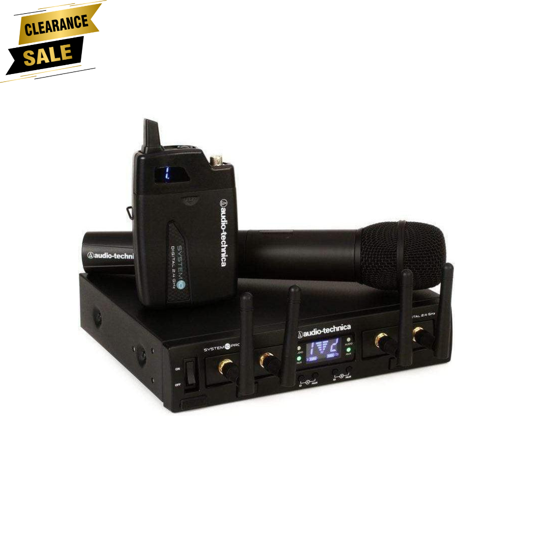 Audio-Technica ATW-1312 System 10 PRO Wireless Body-pack and Dynamic Handheld Microphone System