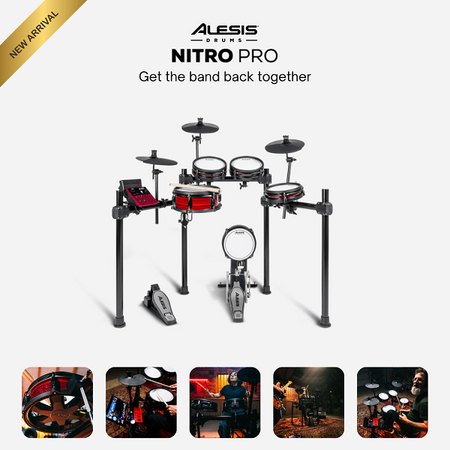  Alesis Nitro Pro 8-Piece Electronic Drum Kit With Bluetooth 