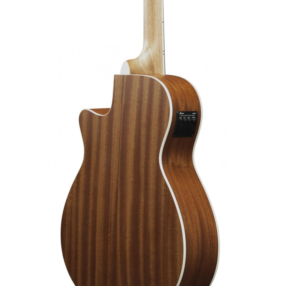 Ibanez AEG7MHOPN Slim-Body Electro-Acoustic Guitar Featuring an All-Sapele Body With an Open Pore Natural Finish