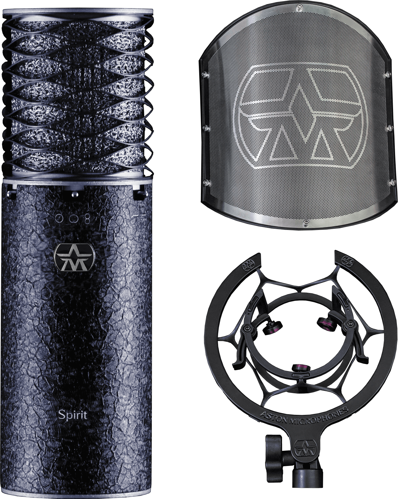Aston Microphones Spirit Large-Diaphragm Microphone Bundle - Black