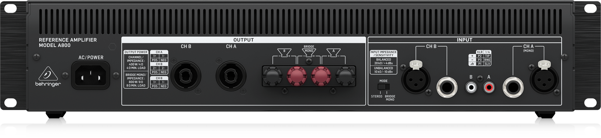 Behringer A800 800-Watt Reference-Class Power Amplifier