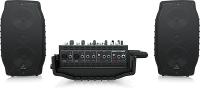 Behringer Europort PPA200 Ultra-Compact 200W 5-Channel Powered Mixer with Wireless Microphone Option, Klark Teknik Multi-FX Processor and FBQ Feedback Detection