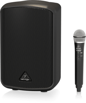 Behringer Europort MPA100BT All-in-One Portable 100-Watt Speaker with Wireless Microphone, Bluetooth Connectivity and Battery Operation
