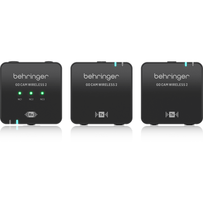Behringer Go Cam Wireless 2 Digital Wireless Dual Clip-On System Microphone لمشاركي المحتوى
