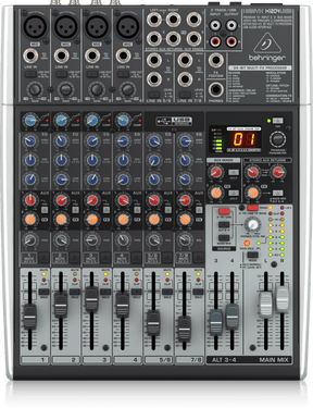Behringer Xenyx X1204USB Premium 12-Input 2/2-Bus Mixer with XENYX Mic Preamps and Compressors, British EQ, 24-Bit Multi-FX Processor and USB/Audio Interface