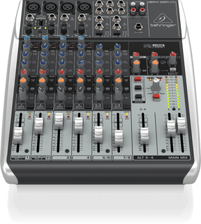 Behringer Xenyx Q1204USB Premium 12-Input 2/2-Bus Mixer with XENYX Mic Preamps and Compressors, Wireless Option and USB/Audio Interface