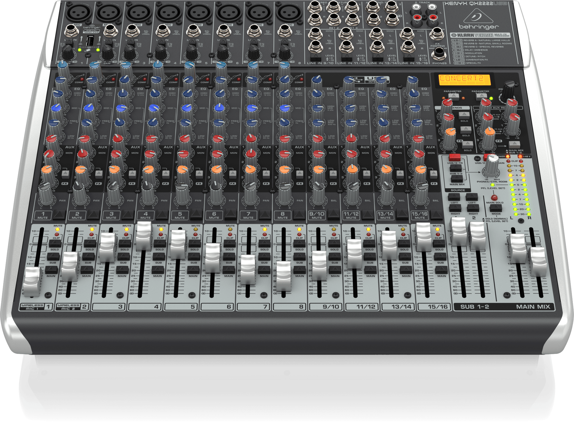 Behringer Xenyx QX2222USB Audio Mixer