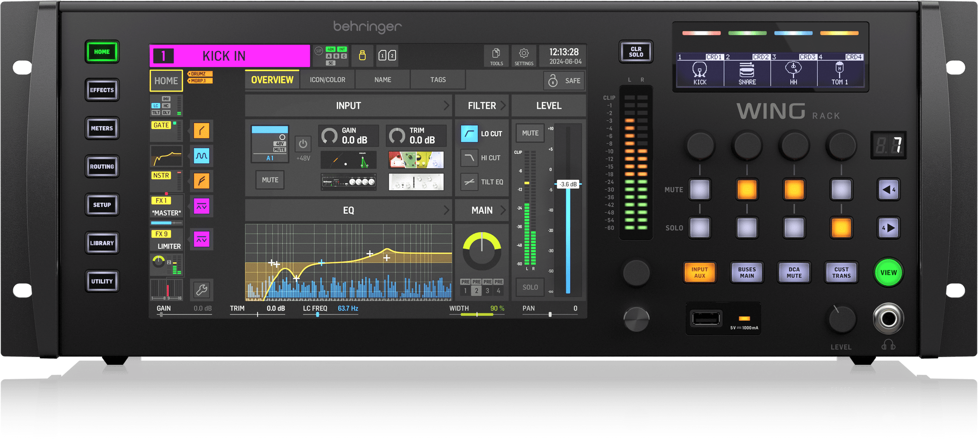 Behringer WINGRACK	Mixer Audio Rack mount 48 CH 24 Mic Preamps & 8 Outputs