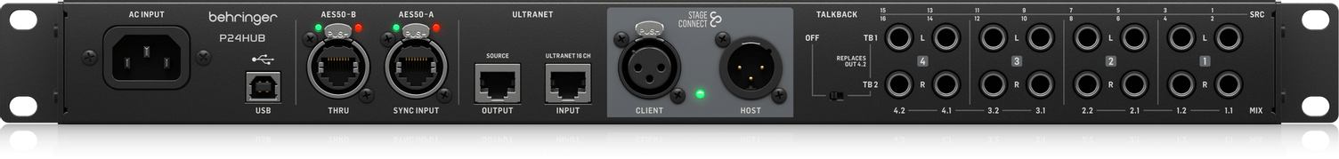 Behringer P24HUB StageConnect Hub with Bus Powering for Personal Monitor Mixers