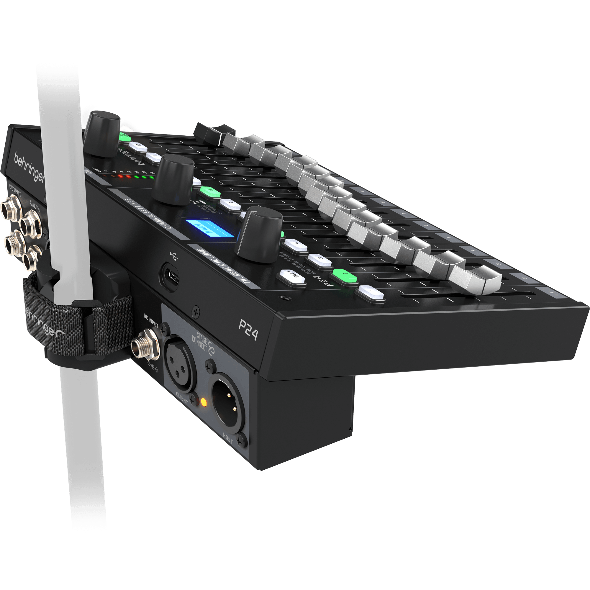 Behringer P24 StageConnect Personal Monitor Mixer with 13 Stereo Channels and 60-mm Faders