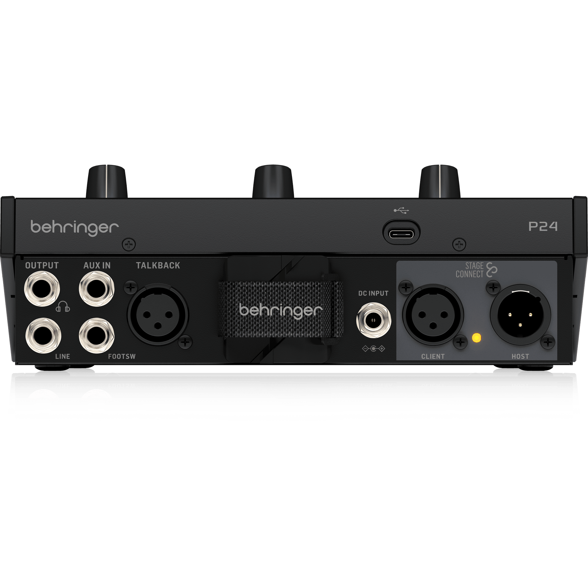 Behringer P24 StageConnect Personal Monitor Mixer with 13 Stereo Channels and 60-mm Faders