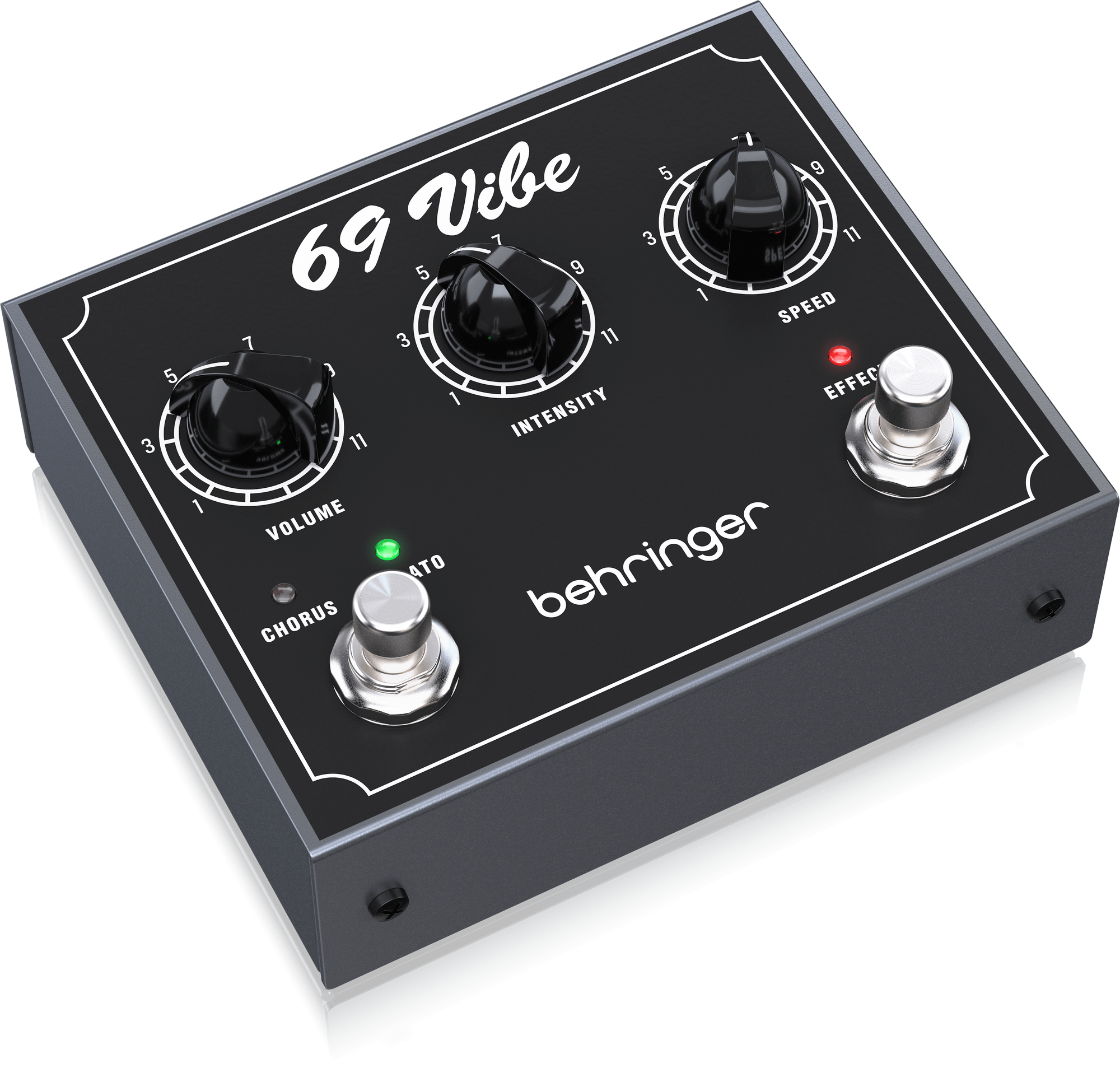 Behringer Vintage ’69 Vibe Pedal with Footswitchable Modes, Onboard Speed Control and Dual Inputs