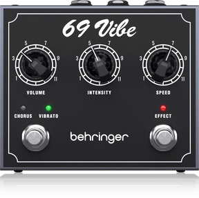 Behringer Vintage ’69 Vibe Pedal with Footswitchable Modes, Onboard Speed Control and Dual Inputs