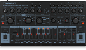 Behringer TD3MOBK “Modded Out” Analog Bass Line Synthesizer with VCO, MIDI-Controllable VCF and Sub-Harmonics Oscillator