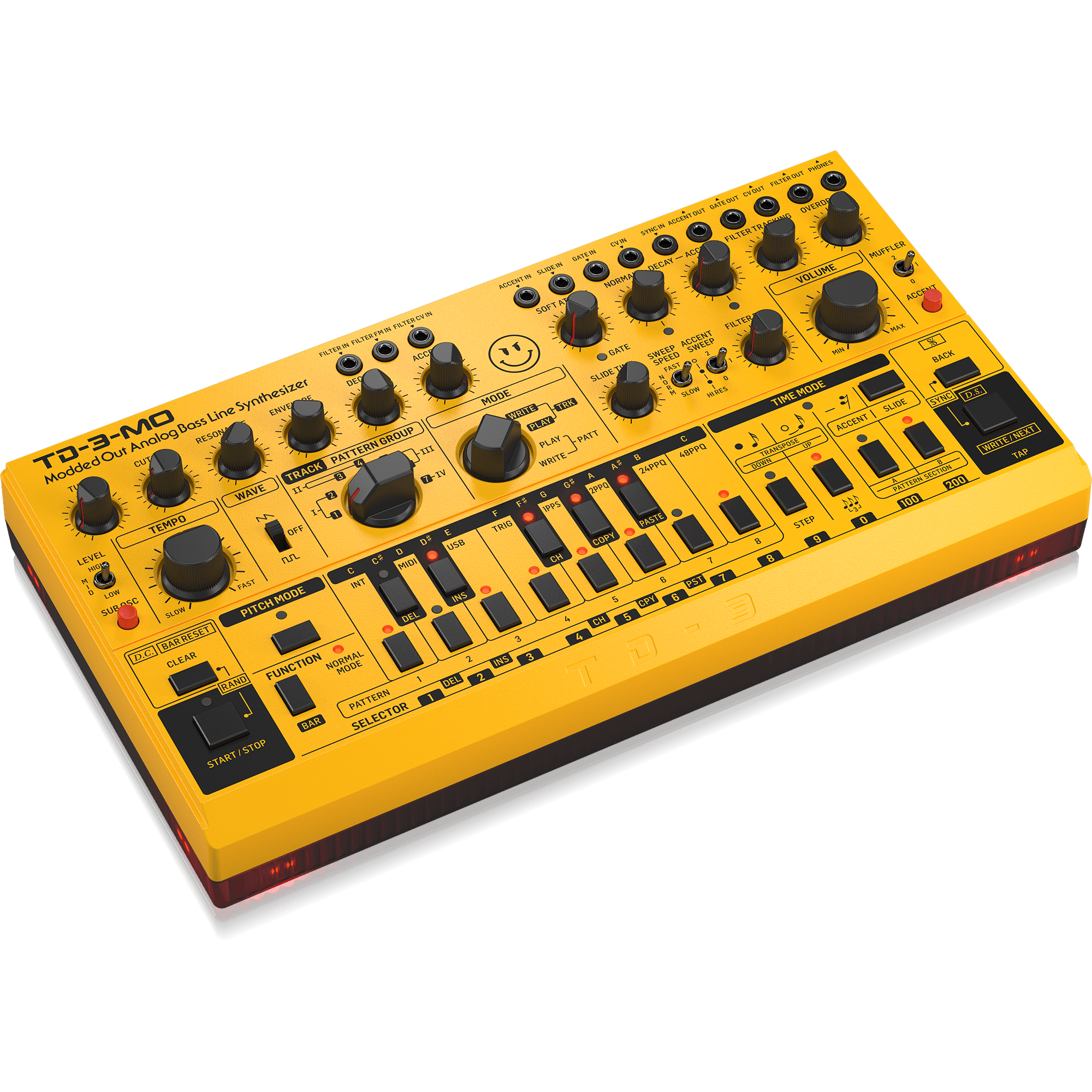 Behringer TD3MOAM “Modded Out” Analog Bass Line Synthesizer with VCO, MIDI-Controllable VCF and Sub-Harmonics Oscillator
