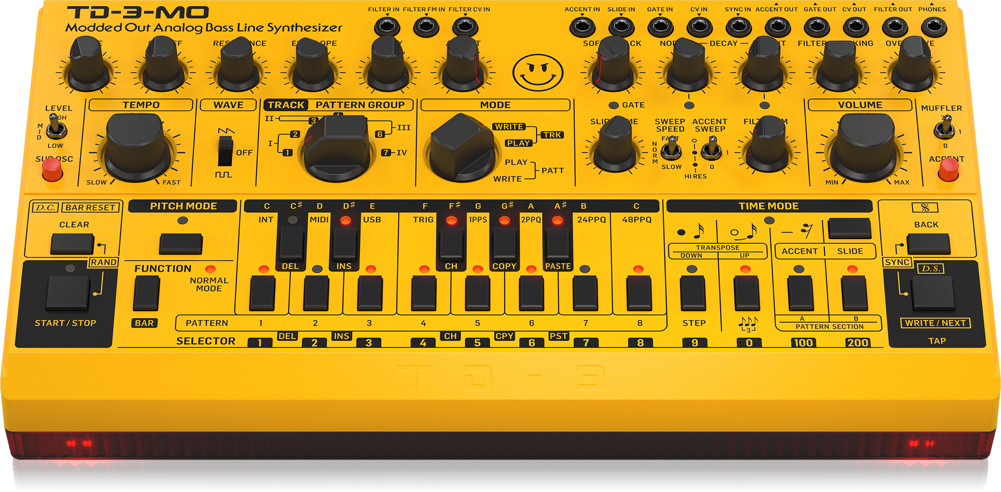 Behringer TD3MOAM “Modded Out” Analog Bass Line Synthesizer with VCO, MIDI-Controllable VCF and Sub-Harmonics Oscillator