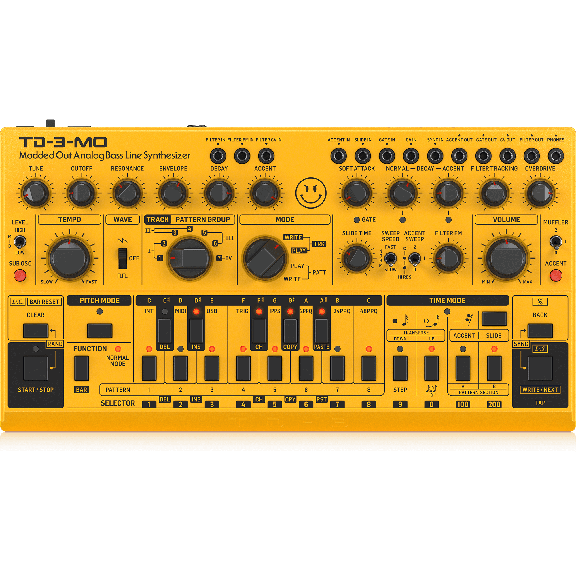 Behringer TD3MOAM “Modded Out” Analog Bass Line Synthesizer with VCO, MIDI-Controllable VCF and Sub-Harmonics Oscillator
