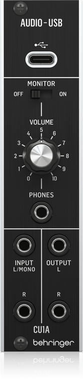 Behringer CU1A Ultra-Low Latency 2 In/2 Out USB/Audio Interface for Eurorack