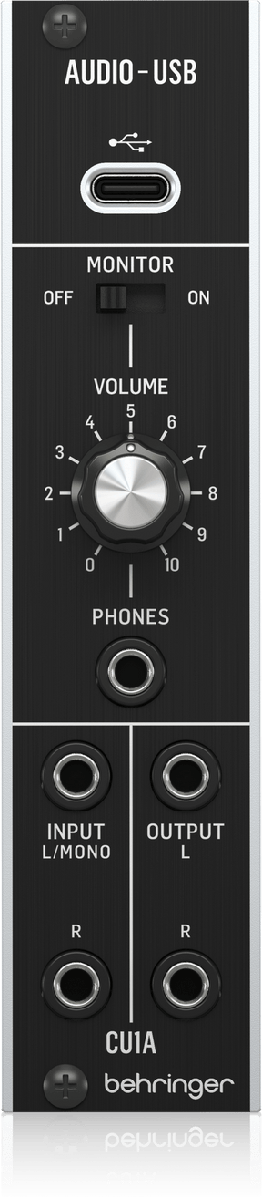Behringer CU1A Ultra-Low Latency 2 In/2 Out USB/Audio Interface for Eurorack