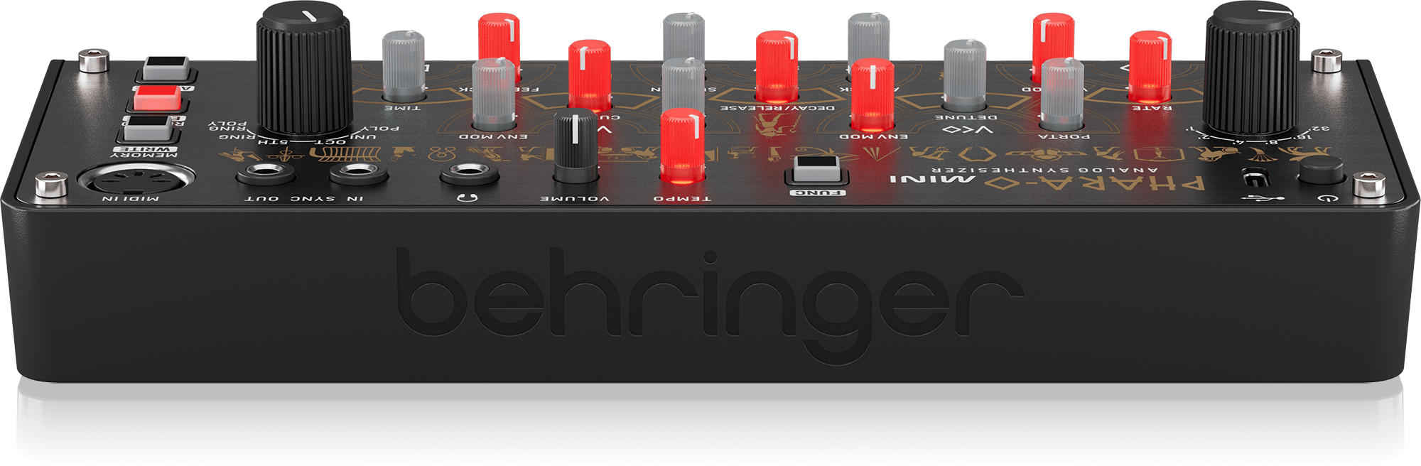 Behringer PHARAOMINI Analog Polyphonic Synthesizer with 3 VCOs, Classic VCF, Ring Modulator, 16-Step Motion Sequencer and Delay