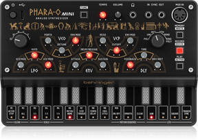Behringer PHARAOMINI Analog Polyphonic Synthesizer with 3 VCOs, Classic VCF, Ring Modulator, 16-Step Motion Sequencer and Delay