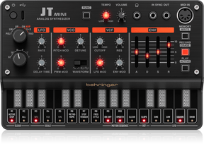 Behringer JTMINI Analog Polyphonic Synthesizer with 3 VCOs, Multi-Mode VCF, Arpeggiator and 16-Step Motion Sequencer
