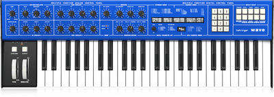 Behringer WAVE Legendary 8-Voice Multi-Timbral Hybrid Synthesizer with Wavetable Generators and Analog VCF and VCA, LFO, 3 Envelopes, Arpeggiator and Sequencer
