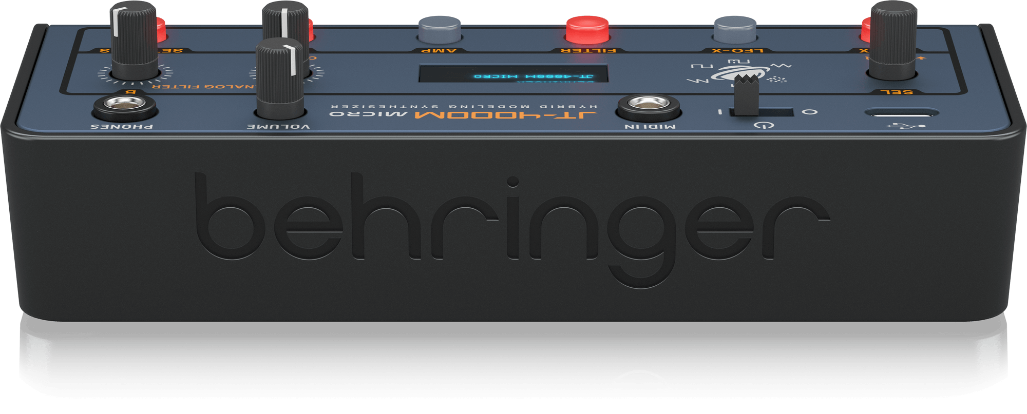 Behringer JT-4000M MICRO Portable 4-Voice Hybrid Synthesizer with 2 Analog Modeling Oscillators Per Voice, Multi-Mode Analog Filter, and Arpeggiator