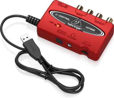 Behringer UCA222 Ultra-Low Latency 2 In/2 Out USB Audio Interface with Digital Output