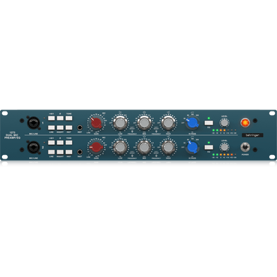 Behringer 1273 2-Channel Microphone Preamplifier with 3-Band Equalizers and Custom-Built Midas Transformers