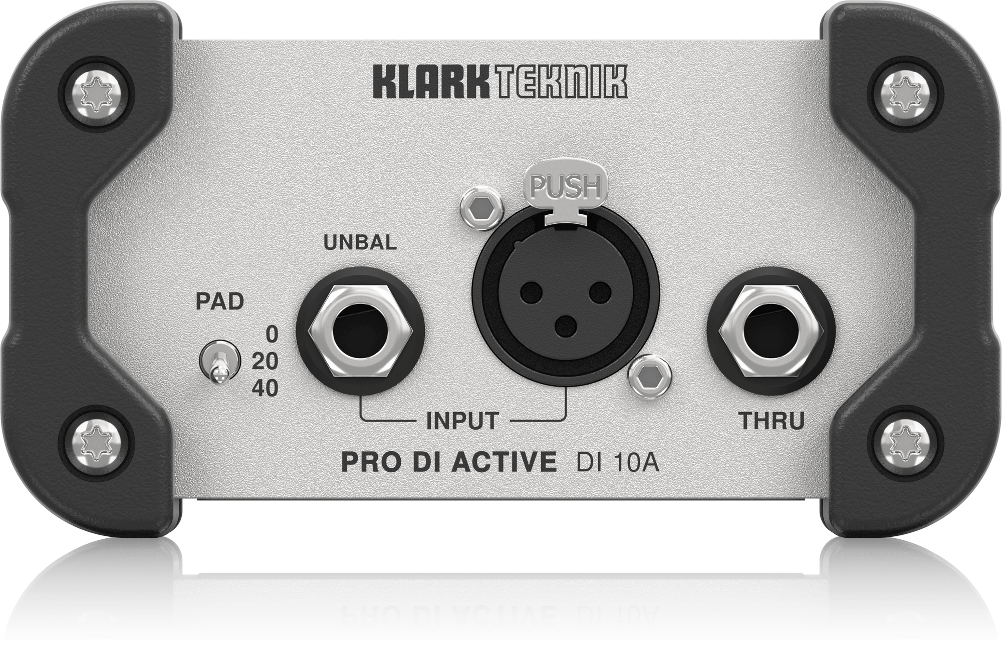 Klark Teknik DI10A Active DI Box with Midas Transformer, Extended Dynamic Range and Phantom/Battery Operation