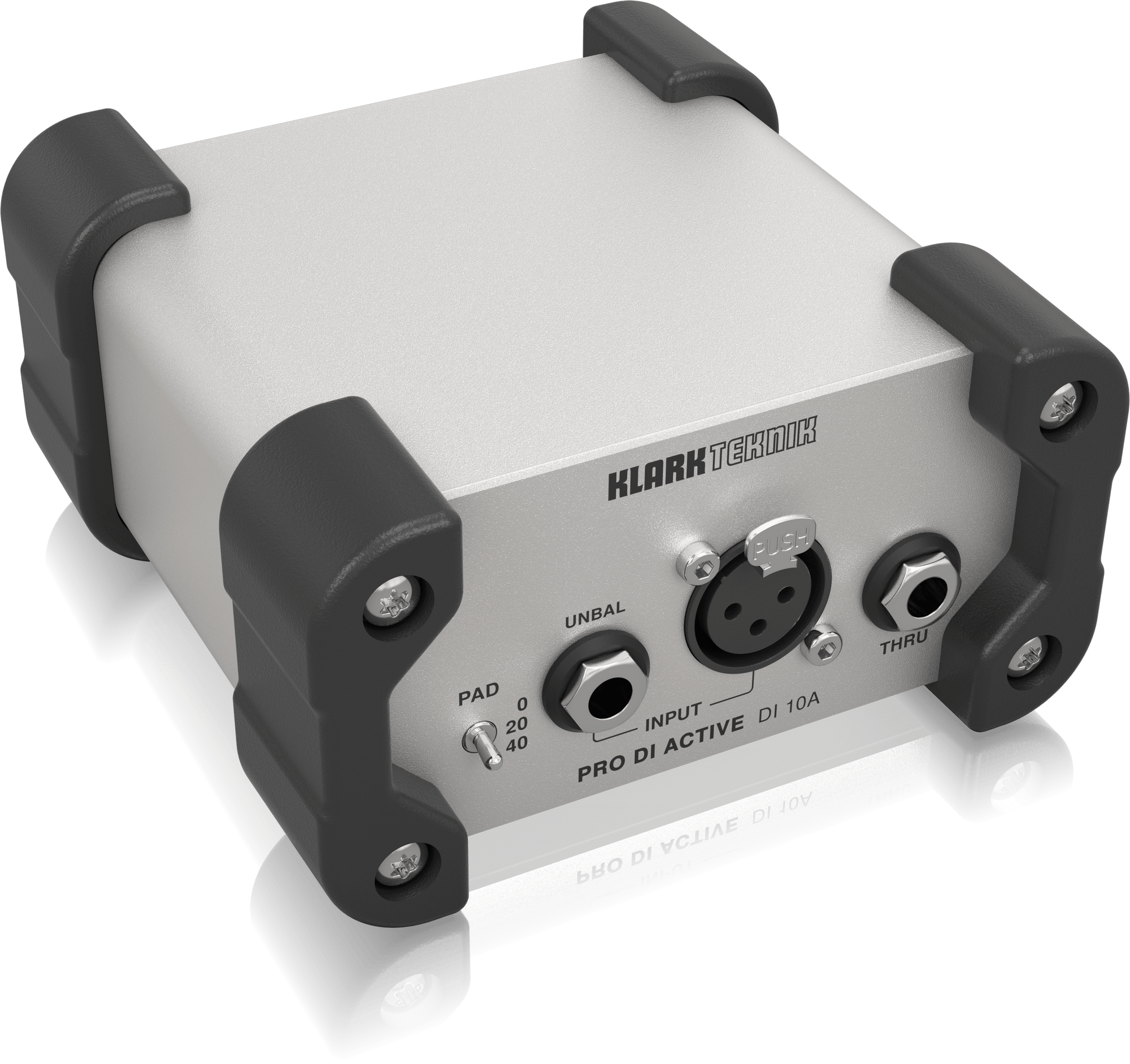 Klark Teknik DI10A Active DI Box with Midas Transformer, Extended Dynamic Range and Phantom/Battery Operation