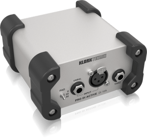 Klark Teknik DI10A Active DI Box with Midas Transformer, Extended Dynamic Range and Phantom/Battery Operation