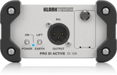 Klark Teknik DI10A Active DI Box with Midas Transformer, Extended Dynamic Range and Phantom/Battery Operation