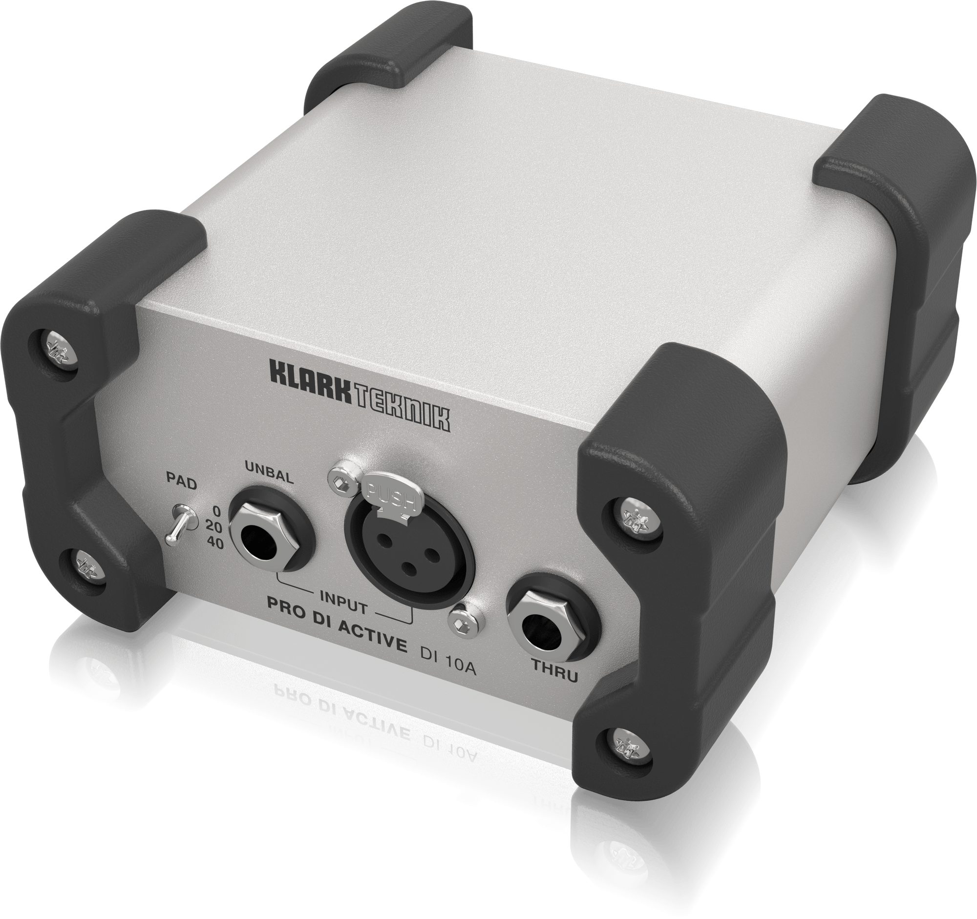 Klark Teknik DI10A Active DI Box with Midas Transformer, Extended Dynamic Range and Phantom/Battery Operation