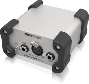Klark Teknik DI10A Active DI Box with Midas Transformer, Extended Dynamic Range and Phantom/Battery Operation