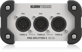 Klark Teknik DS50 Passive 1-In/5-Out Signal Splitter with Extended Dynamic Range