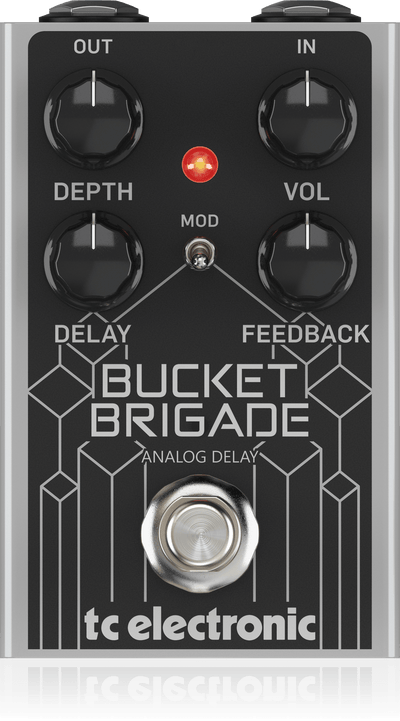 TC Electronic BUCKETBRIGADEANALOGDELAY Analog BBD Delay Pedal with 600 ms Delay Time, Warm Repeats, Optional Modulation and Depth Control